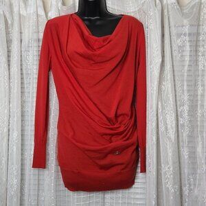 Vivienne Westwood Red Ruched Sweater Dress SzXS